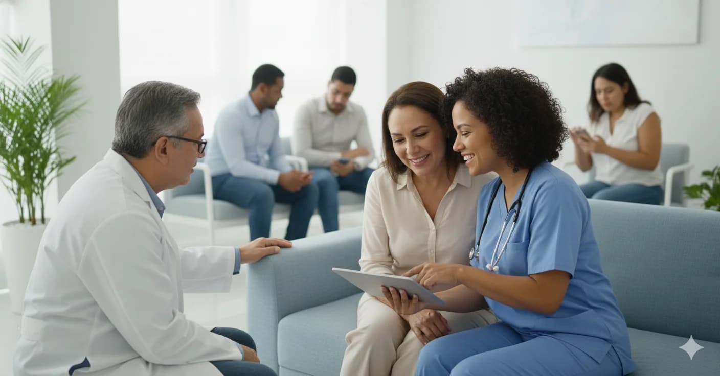 Consulta médica en una clínica de República Dominicana